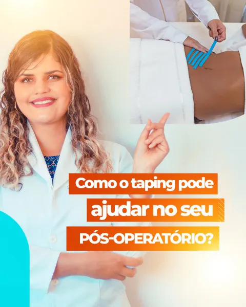 Imagem representativa: Como o taping pode ajudar no seu pós-operatório?